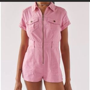 BDG Axel Linen Coverall Romper